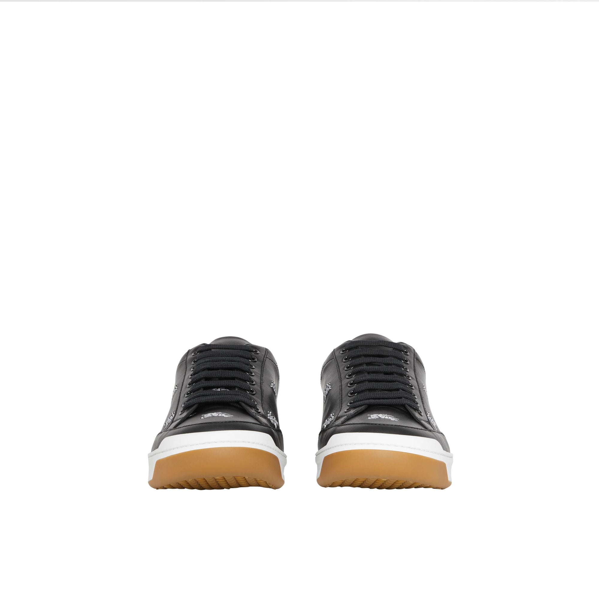 BLACK Sneakers en cuir avec logo imprimé