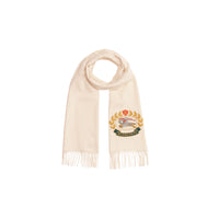 Écharpe classique en cachemire avec logo d'archive - Blanc