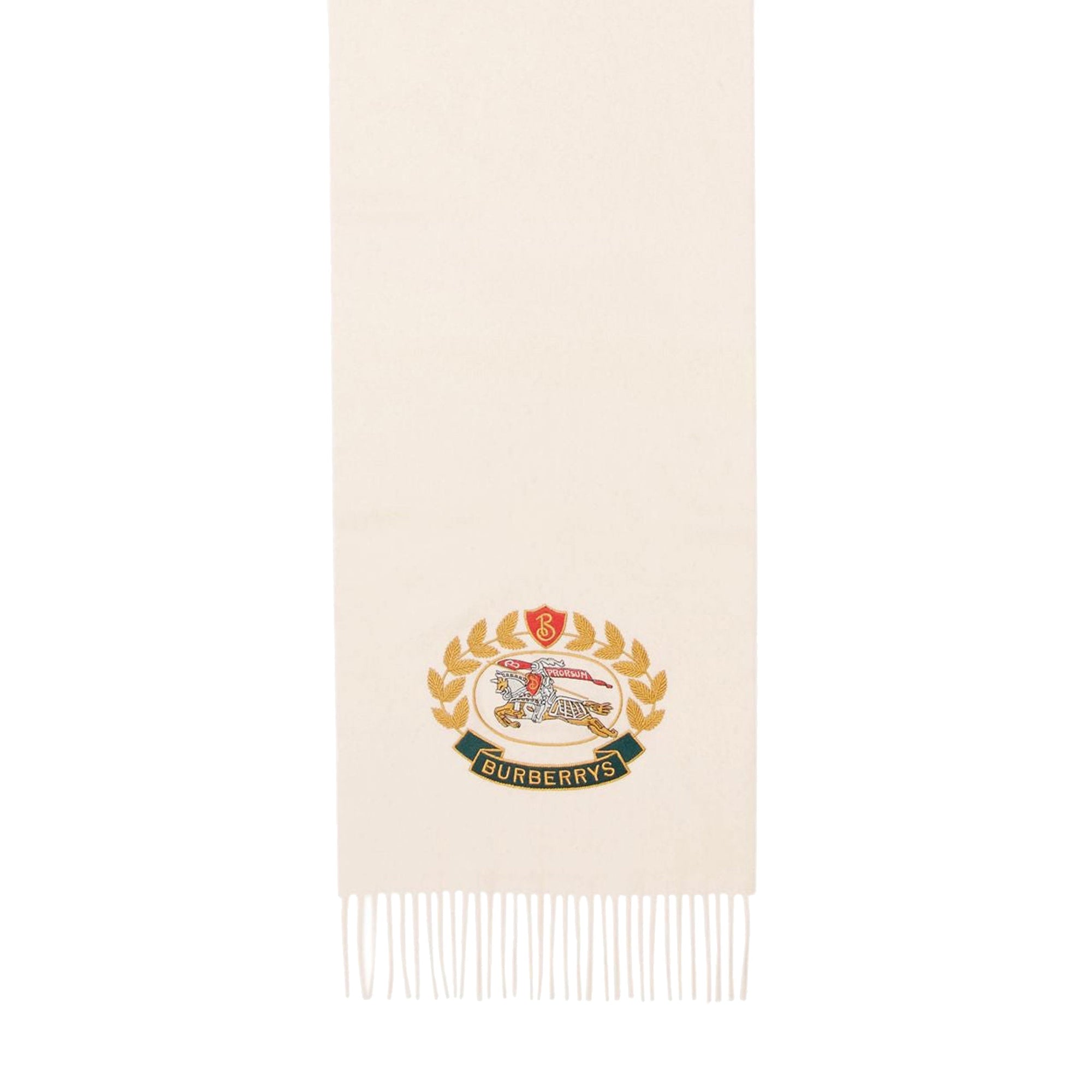 Écharpe classique en cachemire avec logo d'archive - Blanc