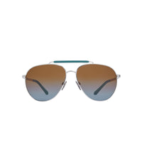 Lunettes de soleil aviateur avec double pont - Bleu canard