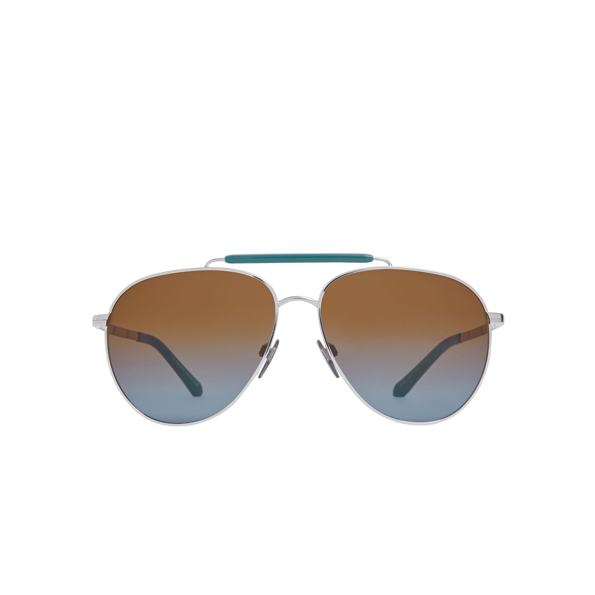 Lunettes de soleil aviateur avec double pont - Bleu canard