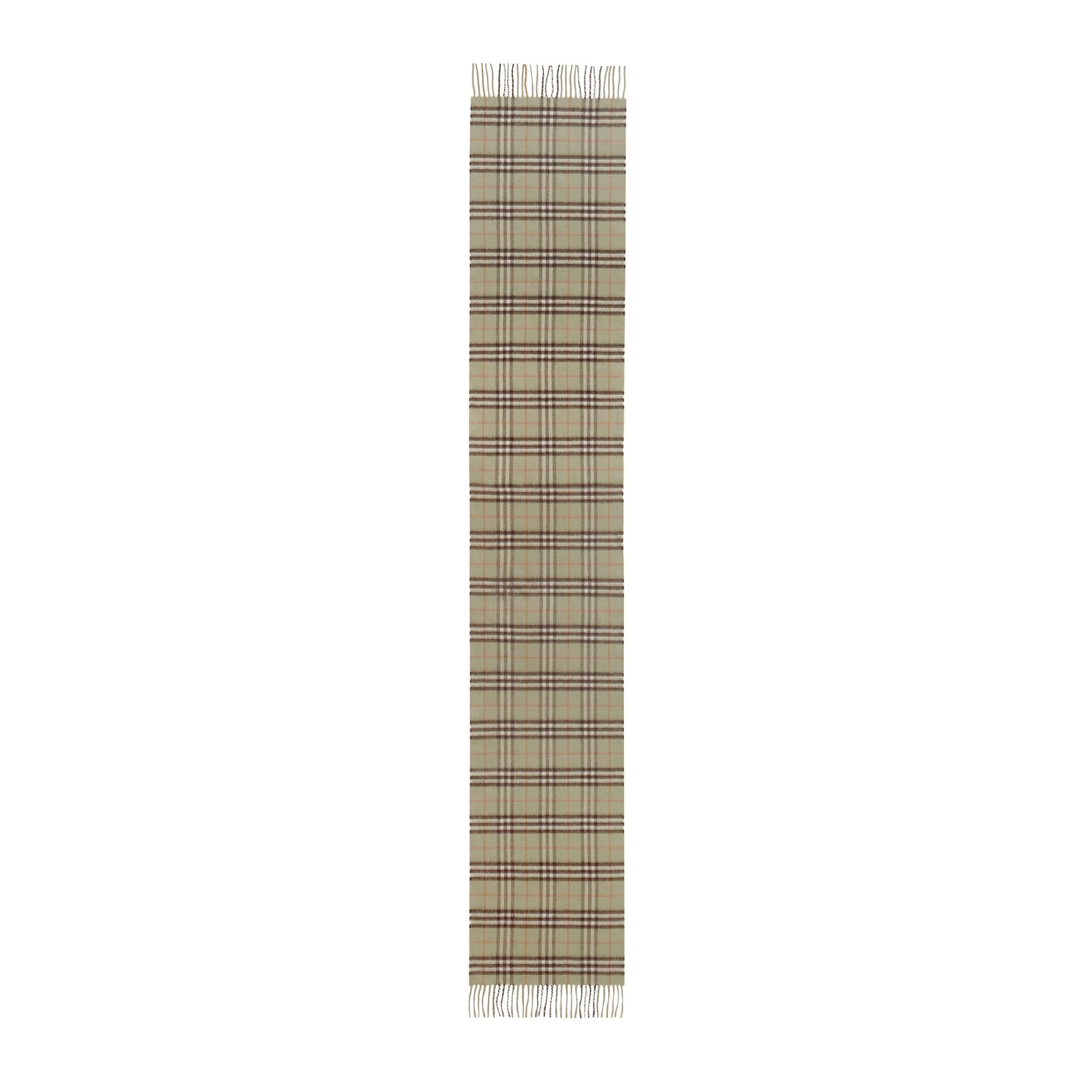 PALE POWDER GREEN Écharpe classique en cachemire Vintage check