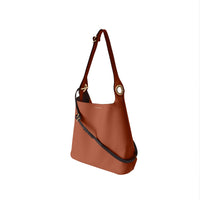 TAN Sac en cuir à œillets