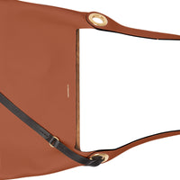 TAN Sac en cuir à œillets