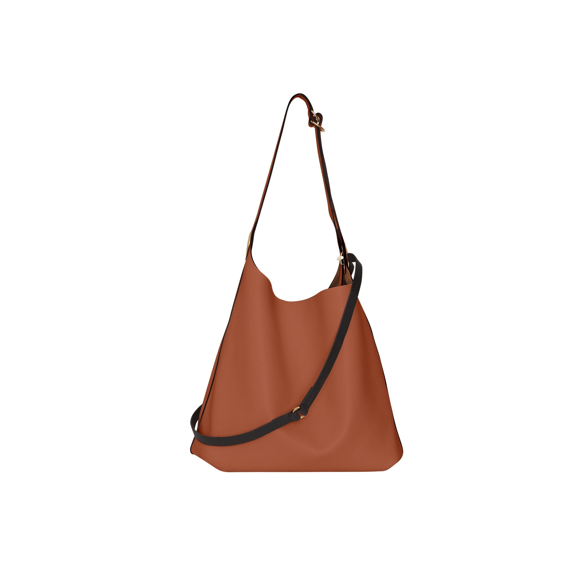 TAN Sac en cuir à œillets
