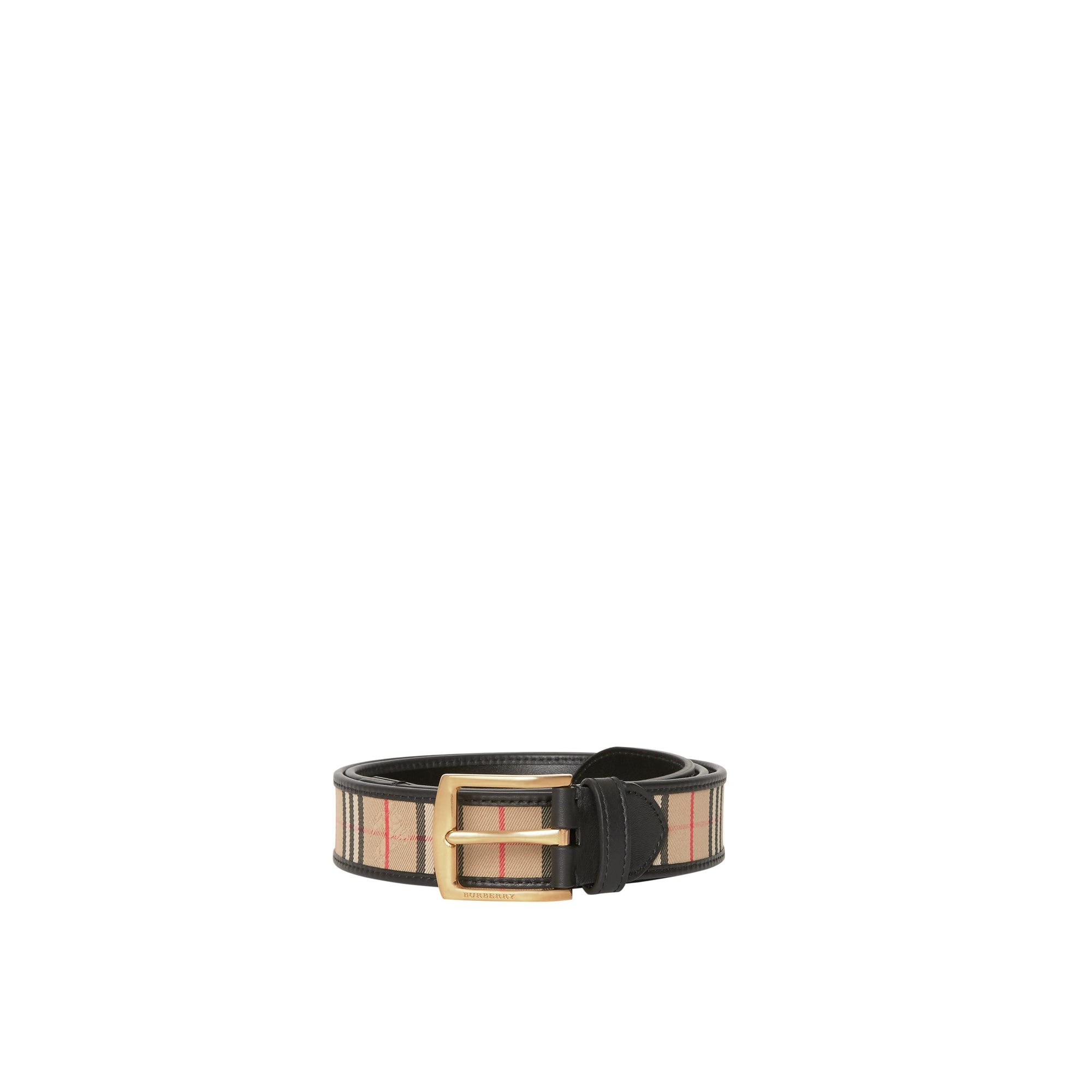 BLACK Ceinture en cuir à motif check de 1983
