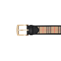 BLACK Ceinture en cuir à motif check de 1983