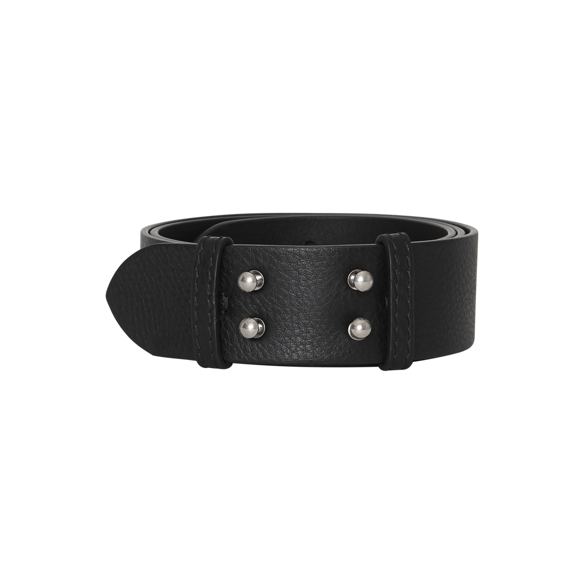 Ceinture en cuir grainé pour petit sac the belt - Noir