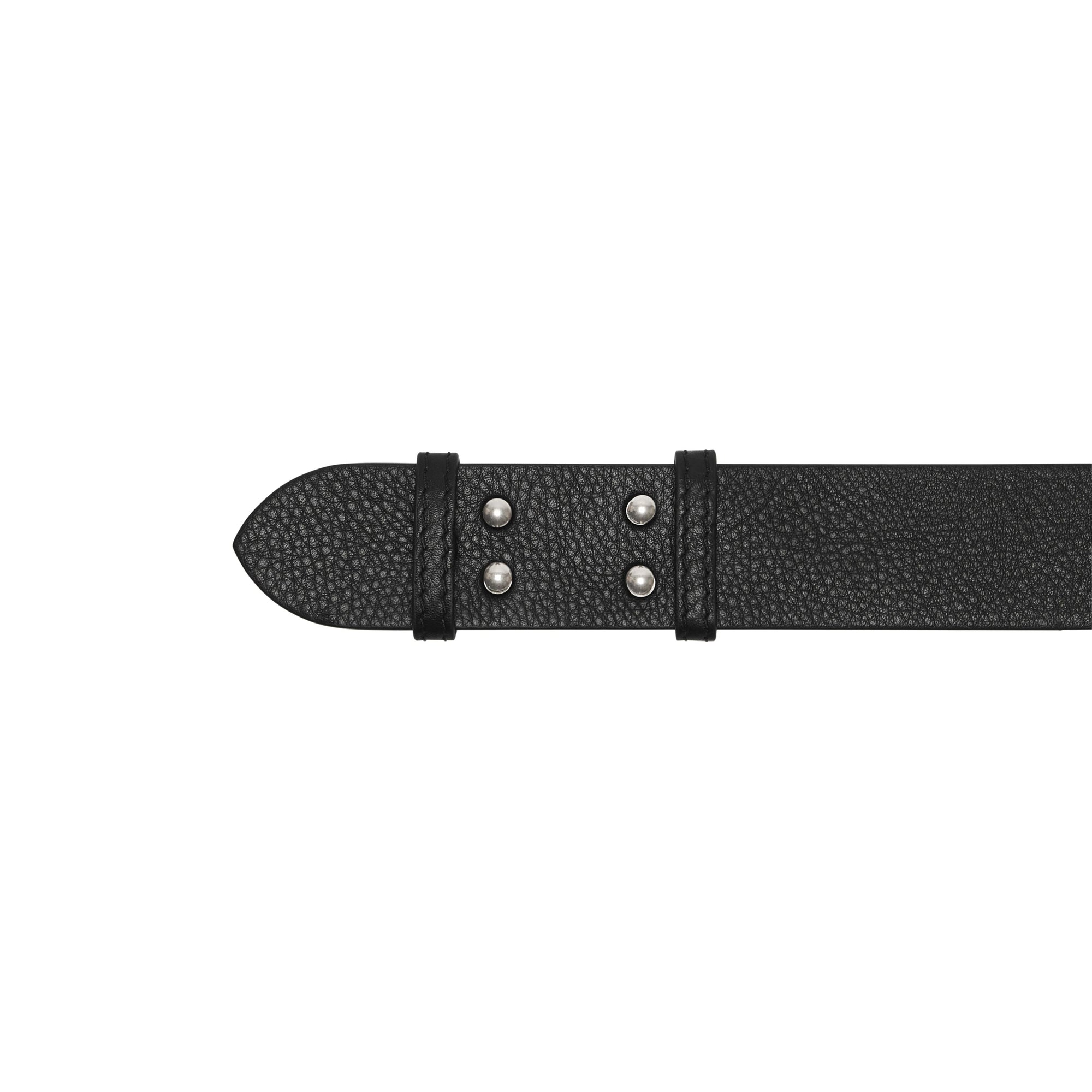 Ceinture en cuir grainé pour petit sac the belt - Noir