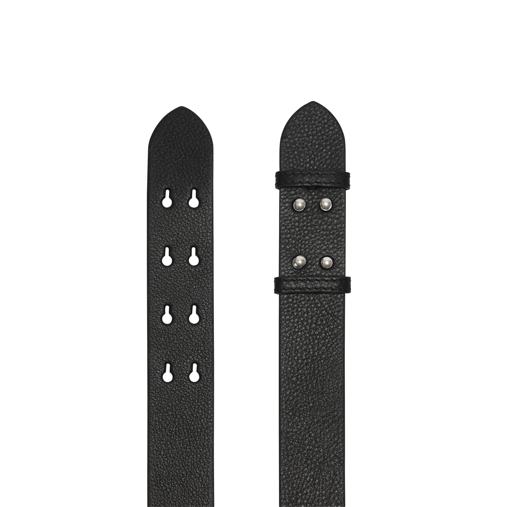 Ceinture en cuir grainé pour petit sac the belt - Noir