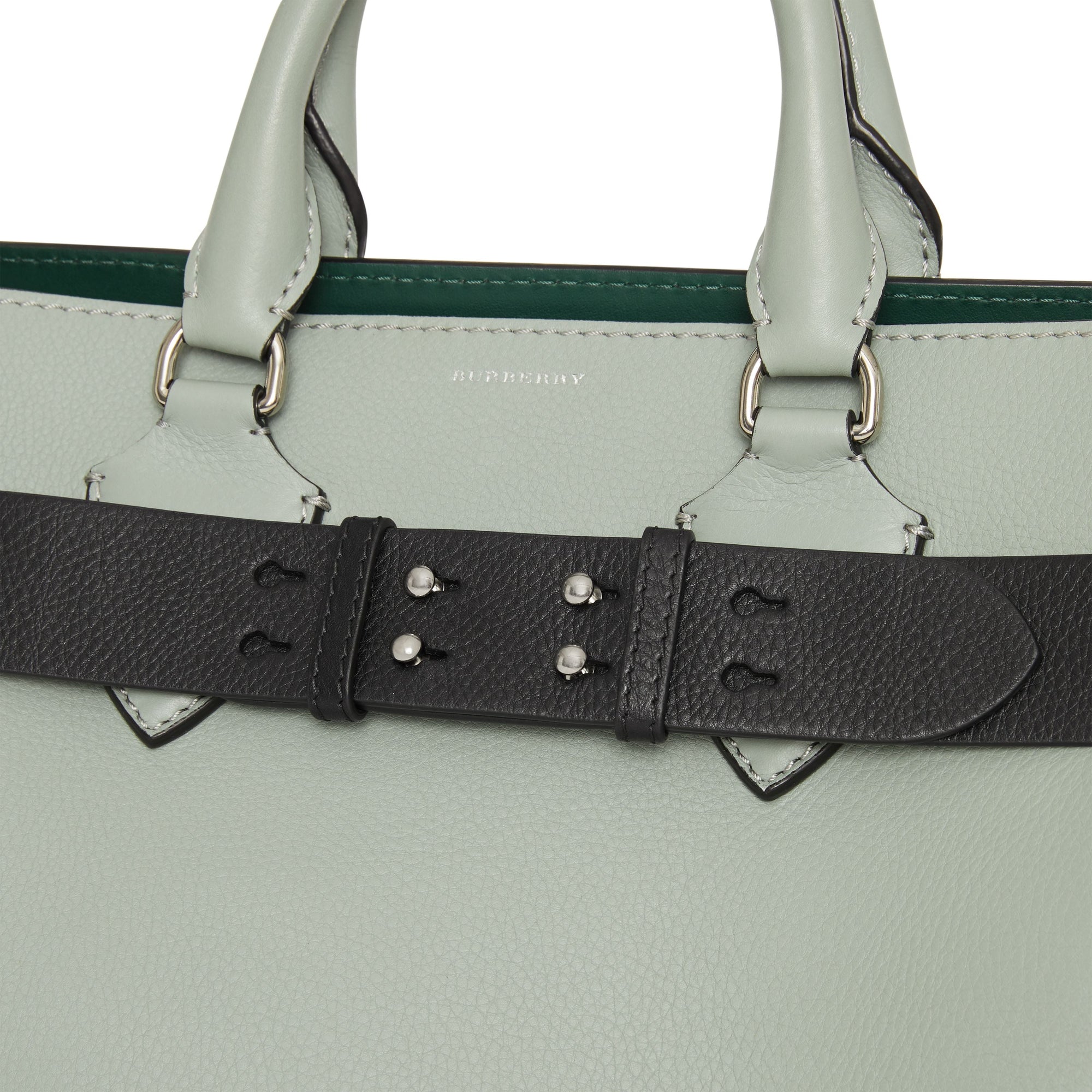Ceinture du sac the belt moyen en cuir grainé - Noir