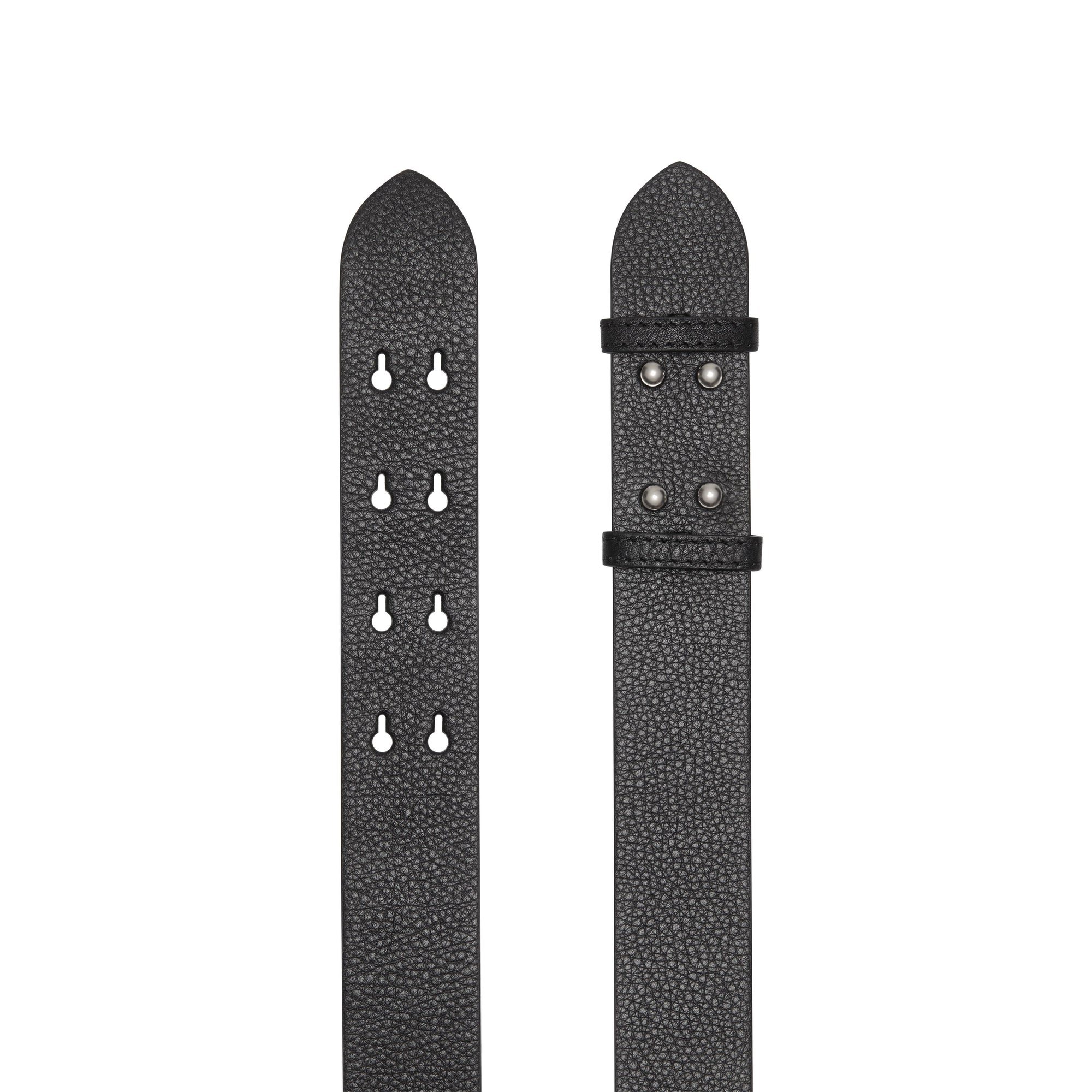 Ceinture du sac the belt moyen en cuir grainé - Noir