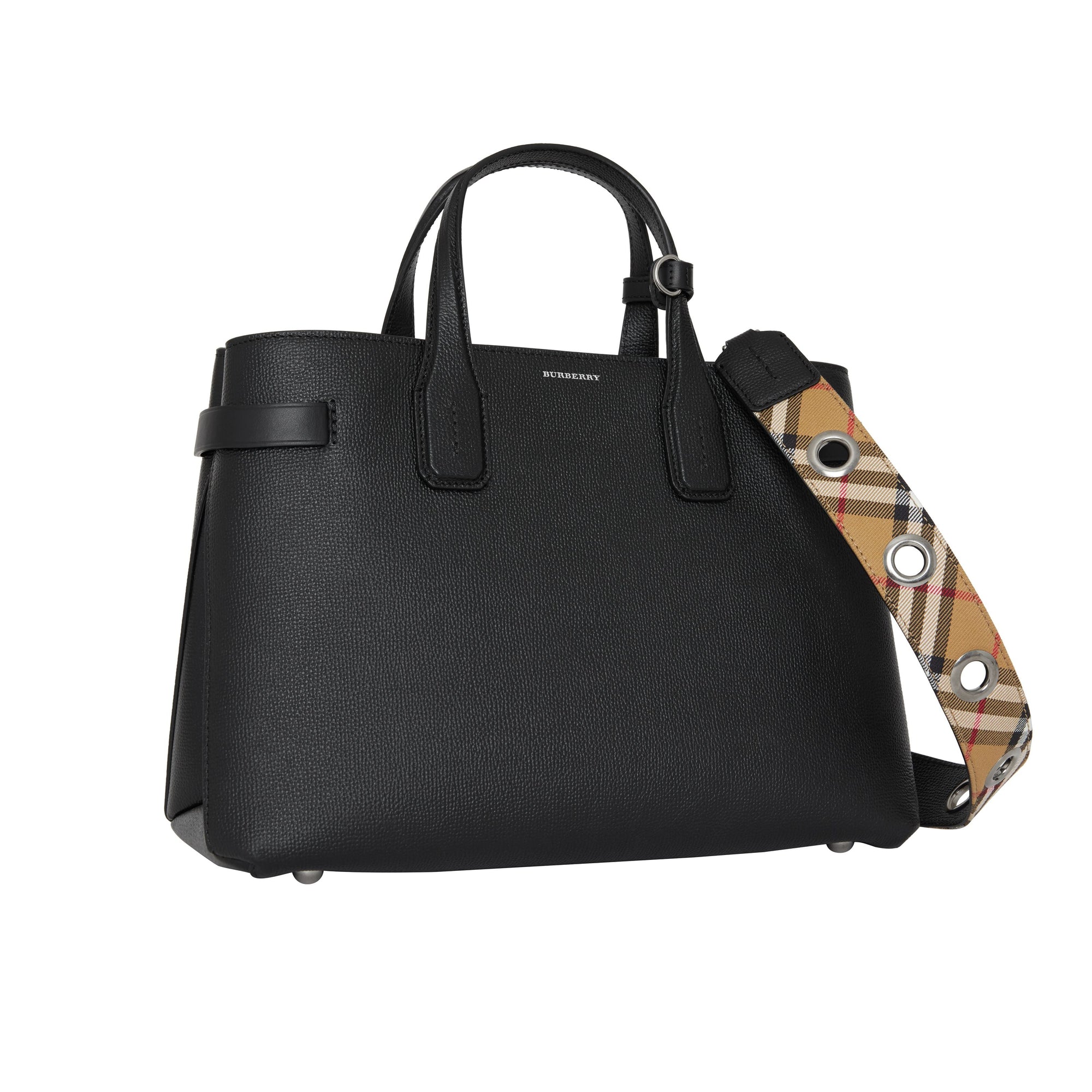 BLACK Sac The Banner moyen en cuir avec sangle à œillets