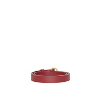 CRIMSON Ceinture fine en cuir à double boucle en D