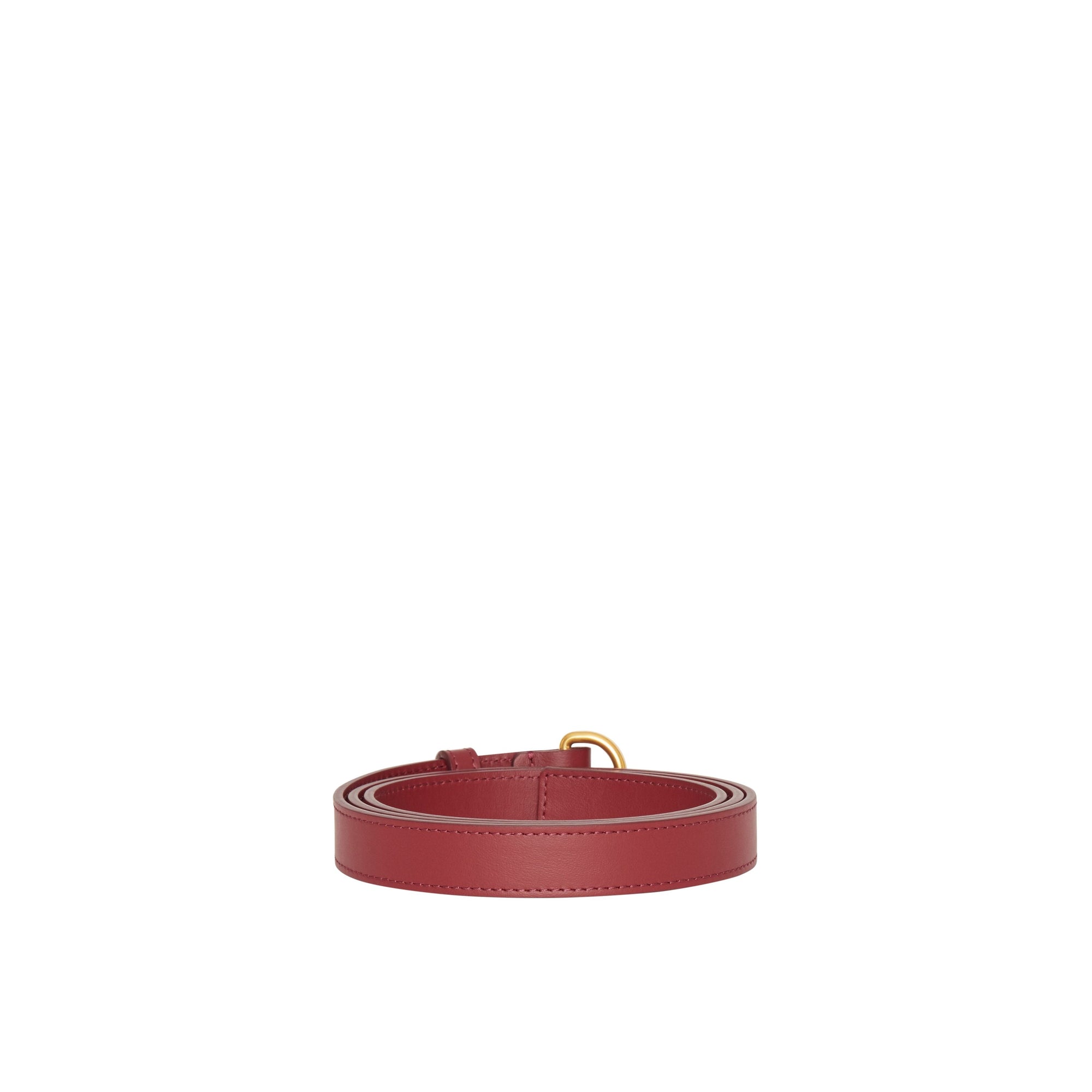 CRIMSON Ceinture fine en cuir à double boucle en D