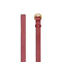 CRIMSON Ceinture fine en cuir à double boucle en D