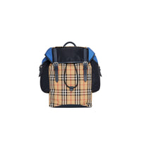 NAVY Sac à dos en cuir à motif Vintage check color-block