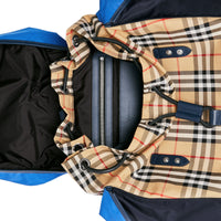 NAVY Sac à dos en cuir à motif Vintage check color-block