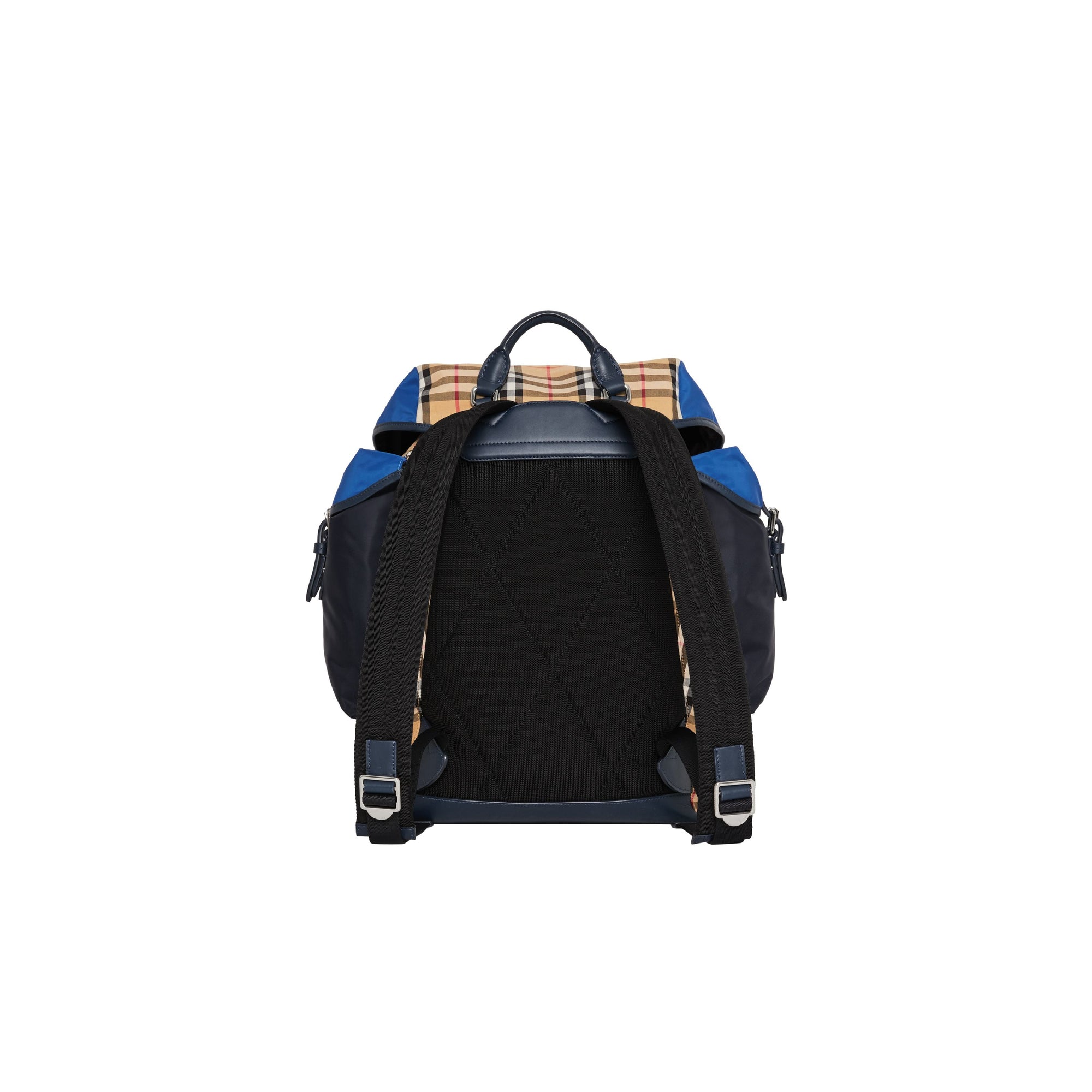 NAVY Sac à dos en cuir à motif Vintage check color-block