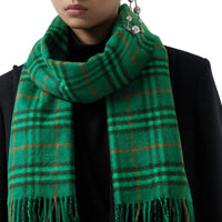 VIRIDIAN GREEN Écharpe classique en cachemire à motif Vintage check