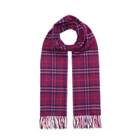 DARK VIOLET Écharpe classique en cachemire à motif Vintage check