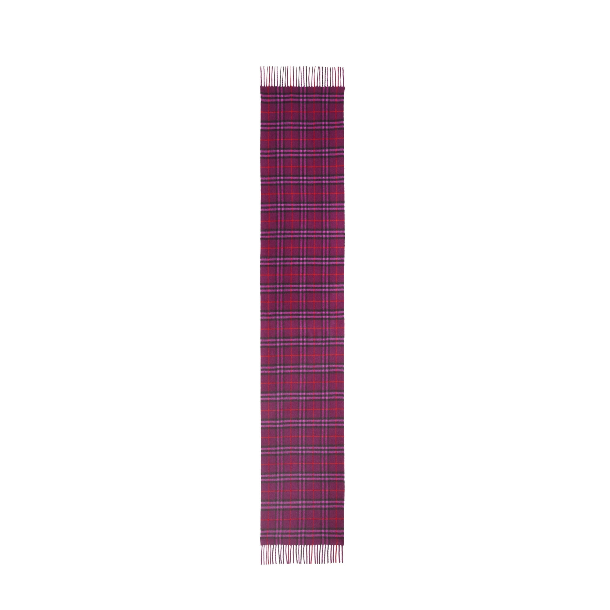 DARK VIOLET Écharpe classique en cachemire à motif Vintage check