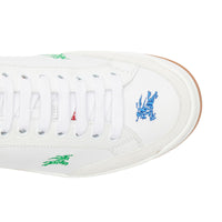 OPT WIT/MULTICOLOUR Sneakers en cuir avec emblème du Cavalier brodé