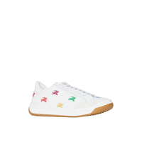 OPT WIT/MULTICOLOUR Sneakers en cuir avec emblème du Cavalier brodé