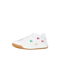 OPT WIT/MULTICOLOUR Sneakers en cuir avec emblème du Cavalier brodé