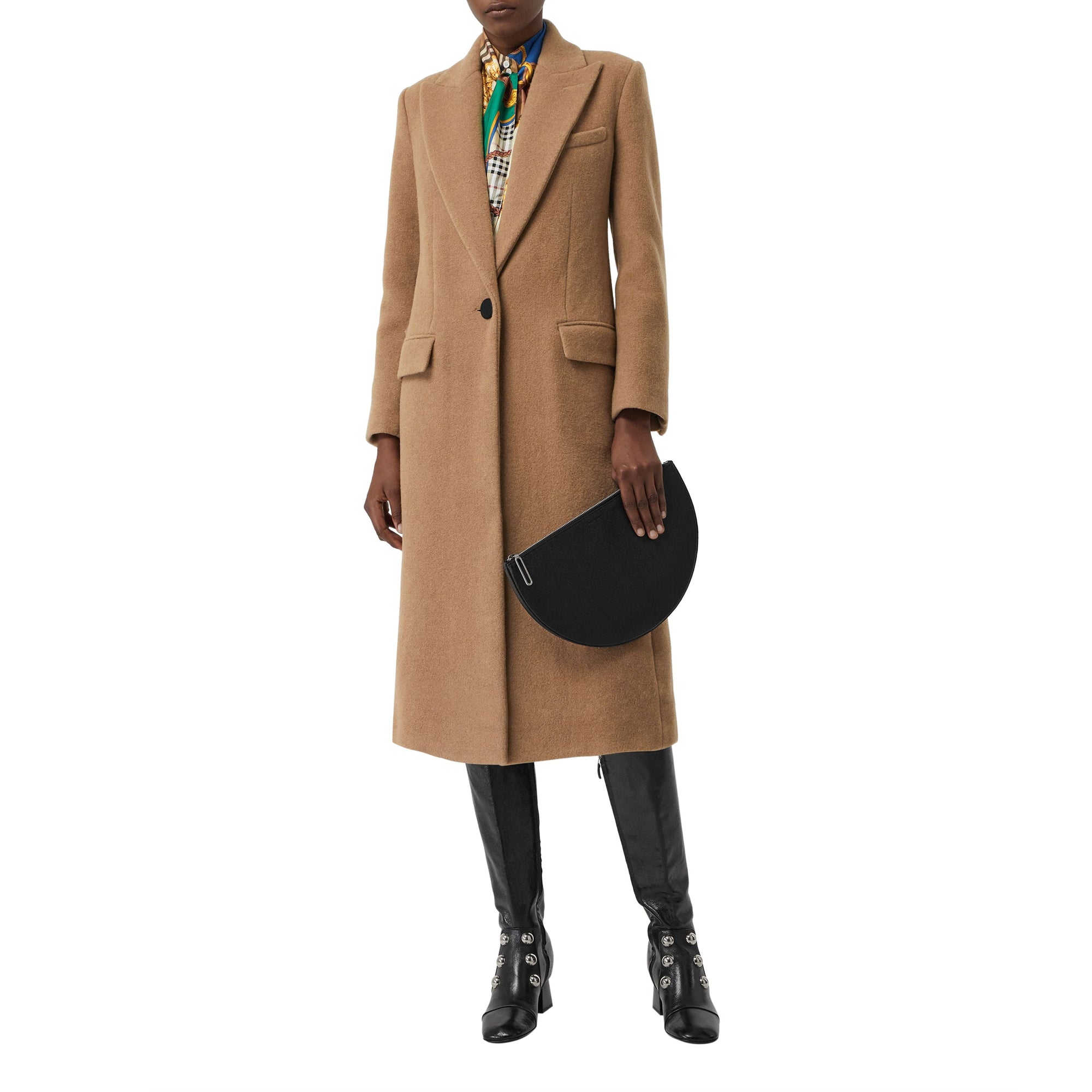 BLACK 2 Clutch The D en cuir