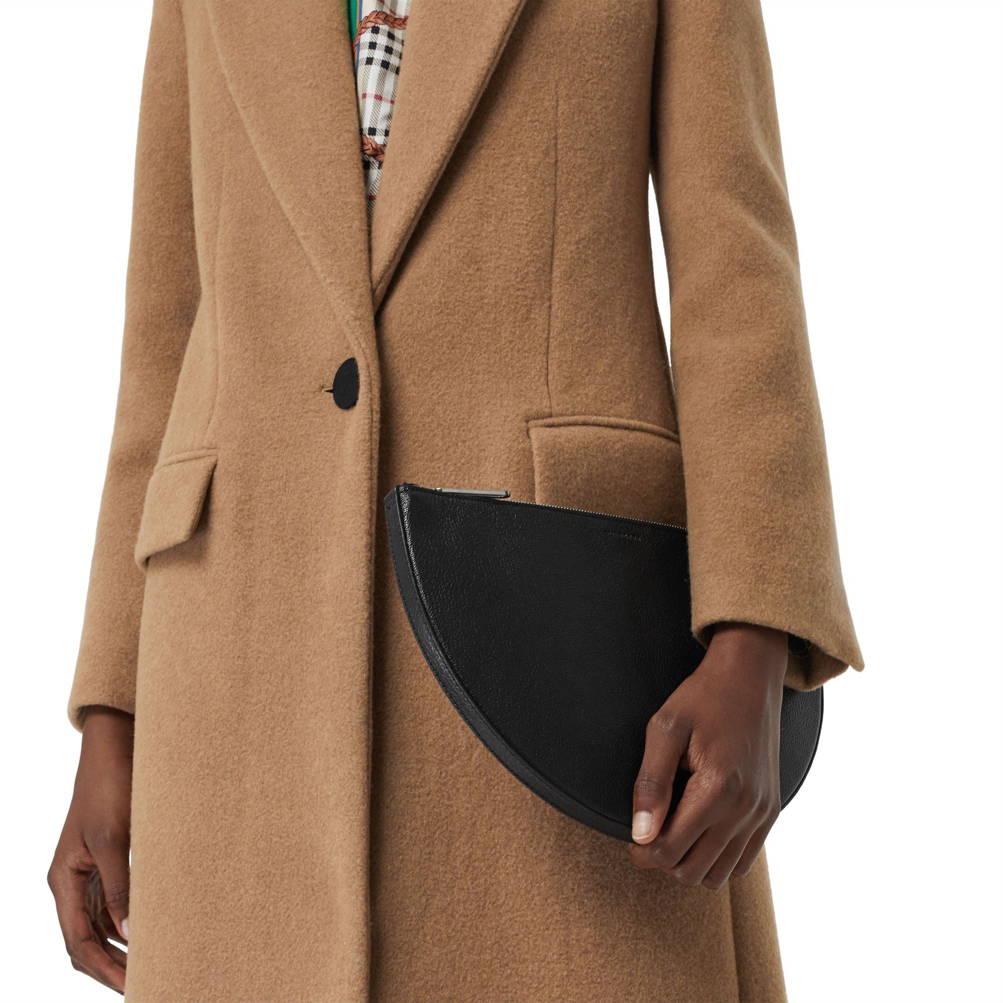 BLACK 2 Clutch The D en cuir