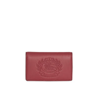 CRIMSON Petit portefeuille en cuir bicolore avec écusson estampé