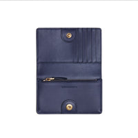 CRIMSON Petit portefeuille en cuir bicolore avec écusson estampé