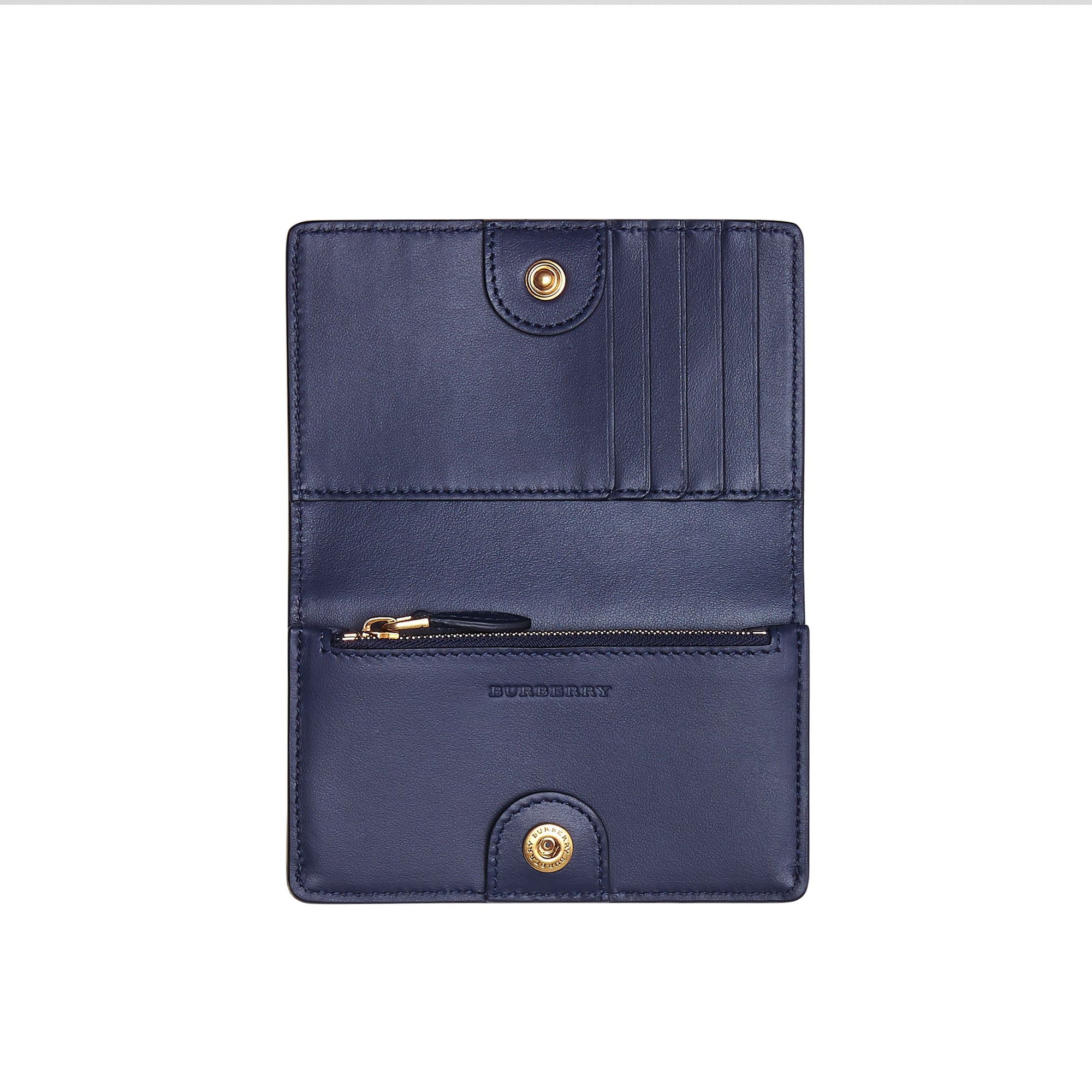 CRIMSON Petit portefeuille en cuir bicolore avec écusson estampé