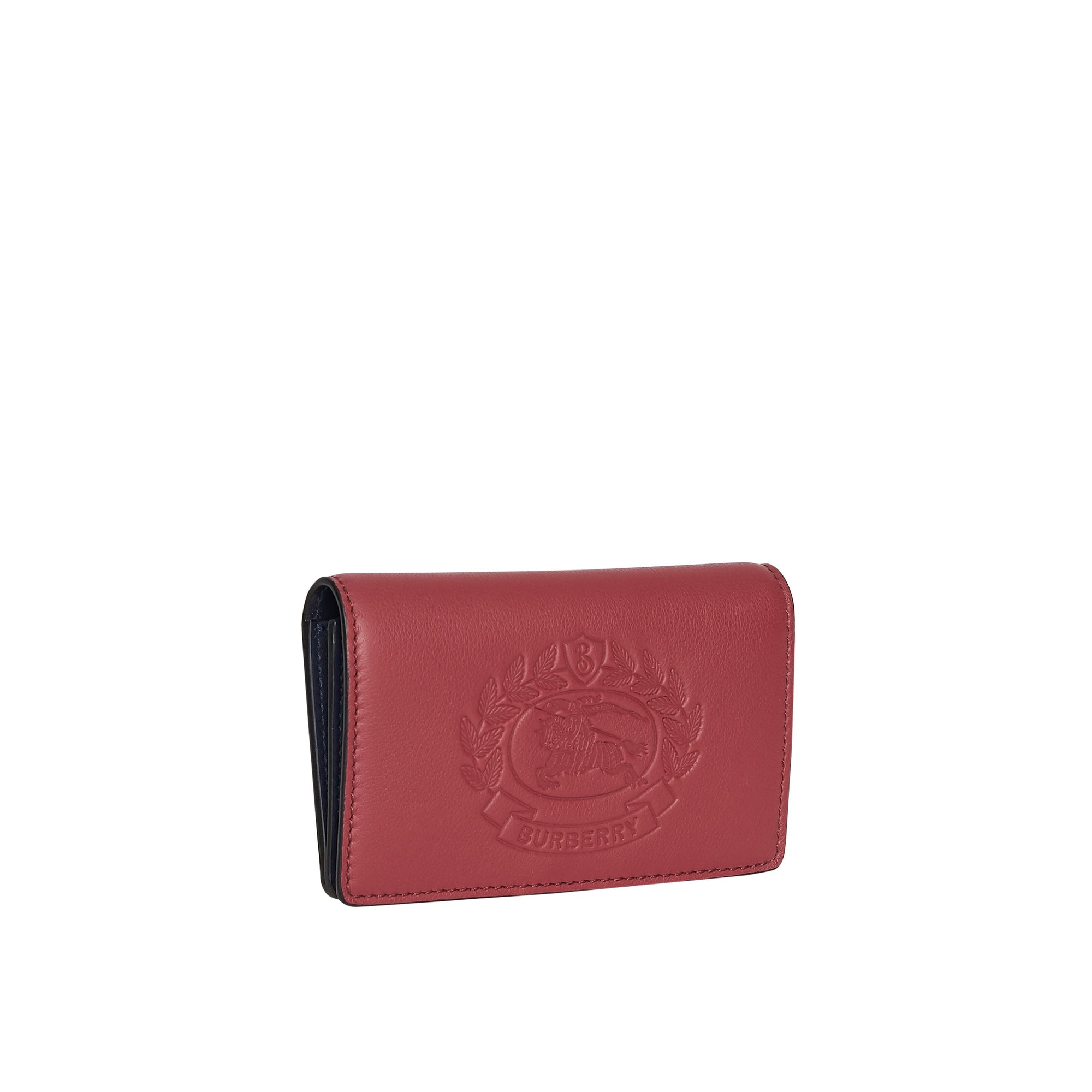 CRIMSON Petit portefeuille en cuir bicolore avec écusson estampé