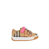 ANTIQUE YEL/NEON PINK Sneakers à motif Vintage check