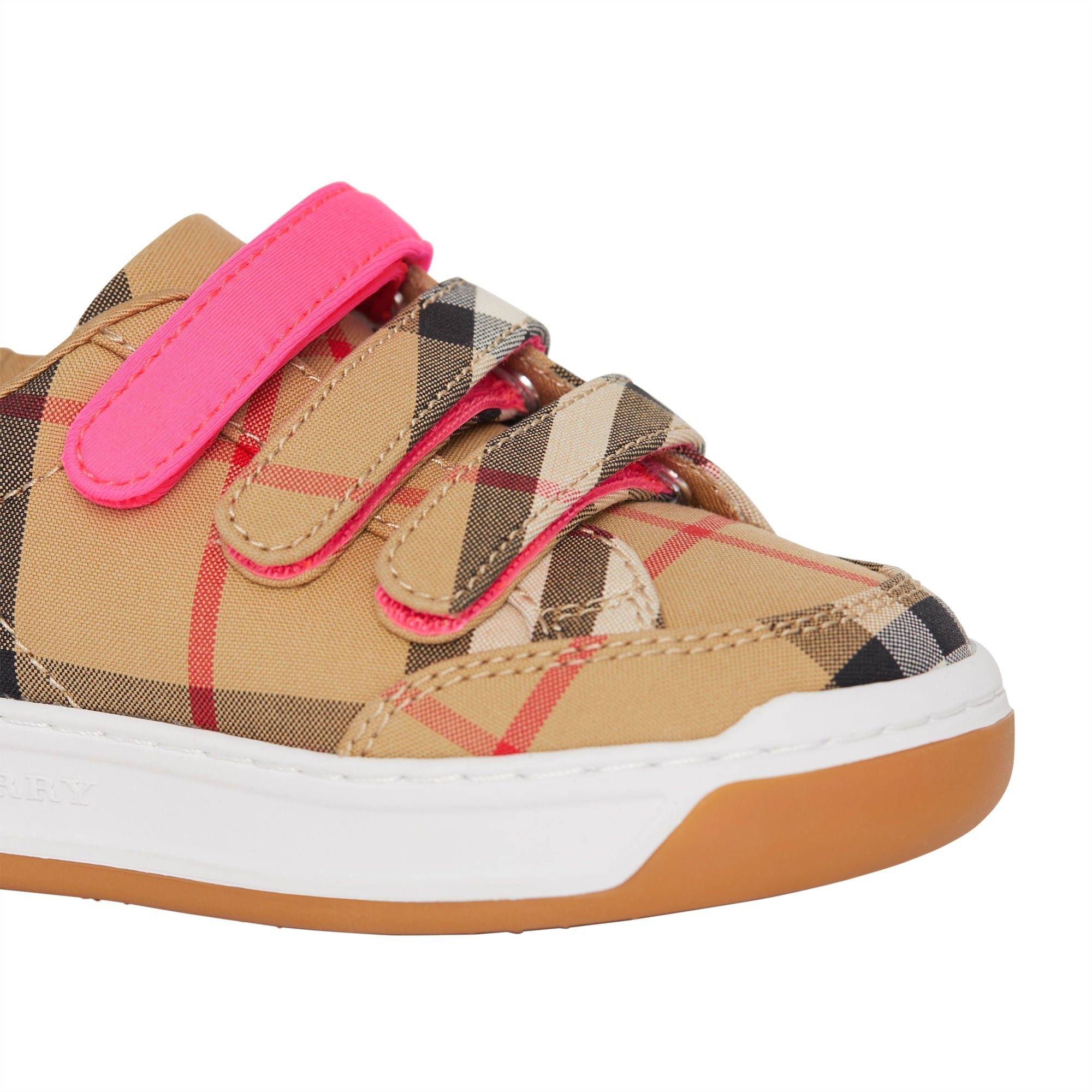 ANTIQUE YEL/NEON PINK Sneakers à motif Vintage check