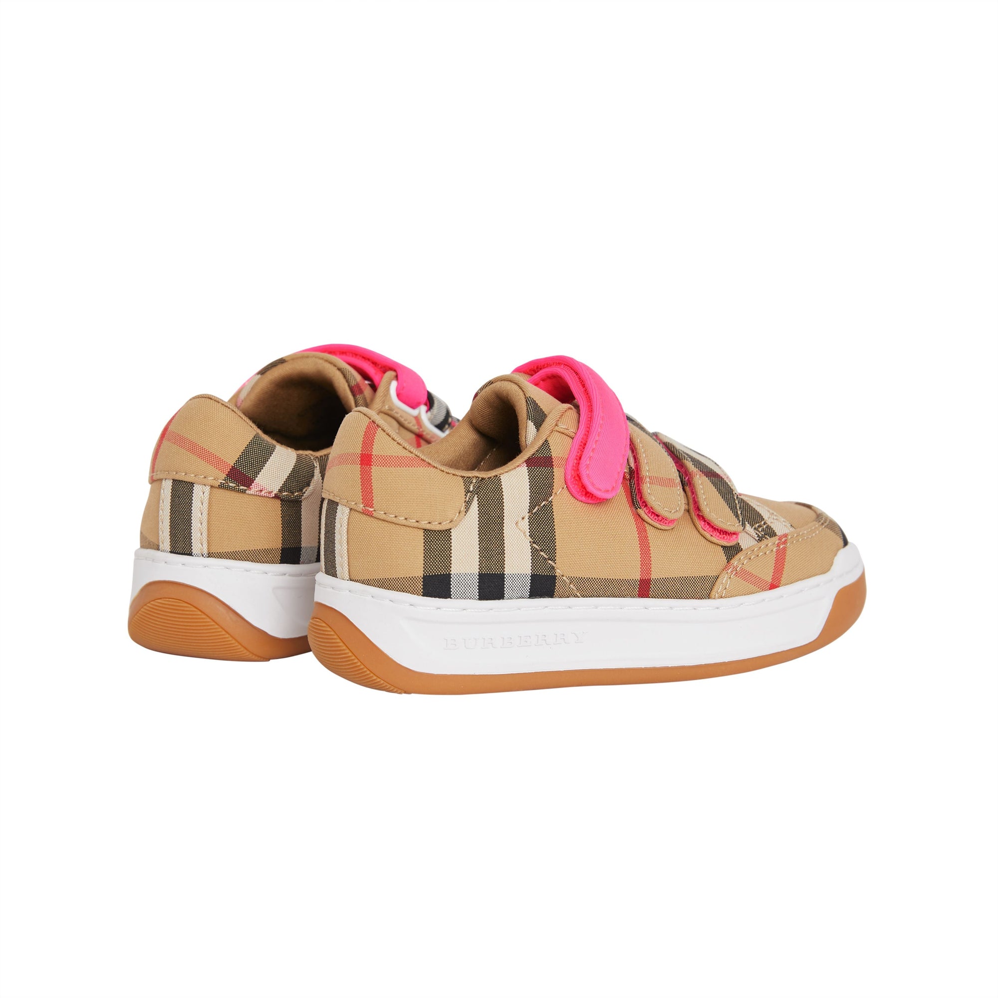 ANTIQUE YEL/NEON PINK Sneakers à motif Vintage check