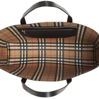 BLACK Grand sac cabas en cuir avec écusson
