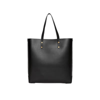 BLACK Grand sac cabas en cuir avec écusson