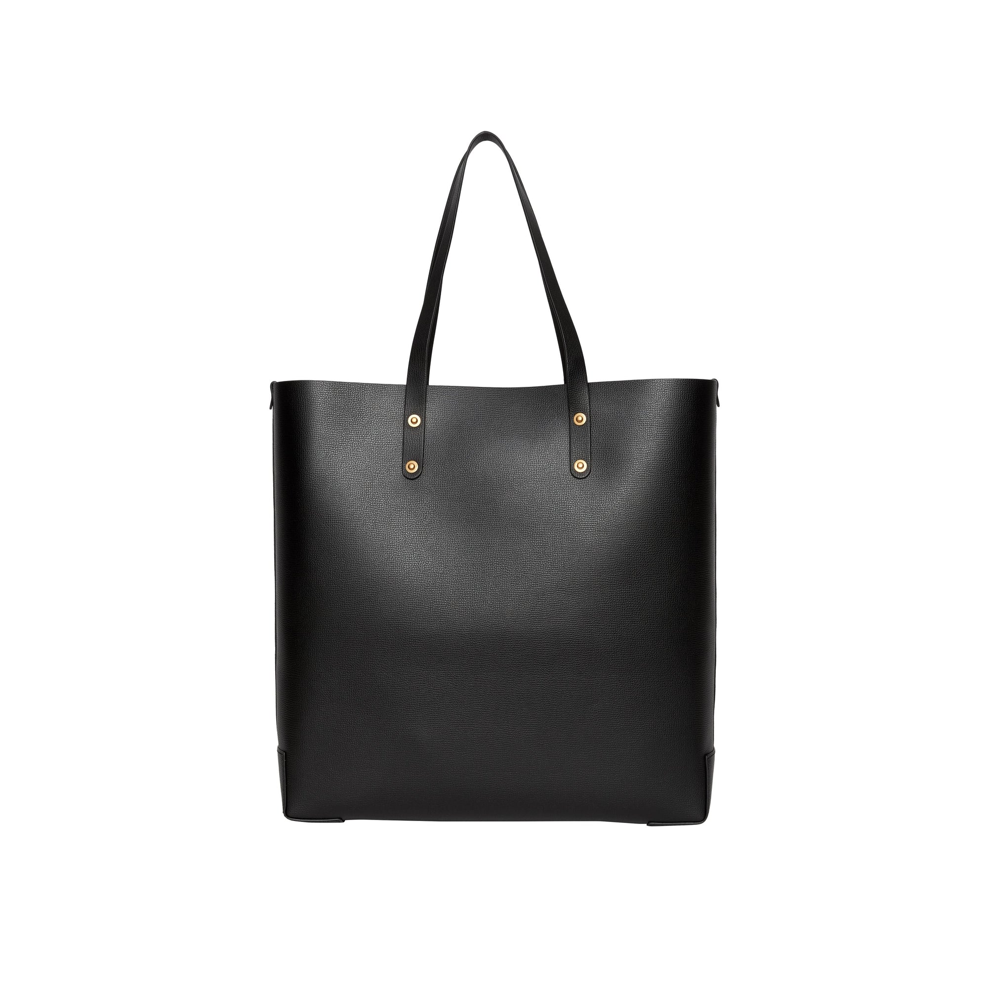 BLACK Grand sac cabas en cuir avec écusson