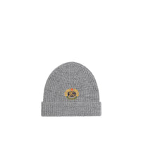 GREY MELANGE Bonnet en laine mélangée avec logo d'archive brodé