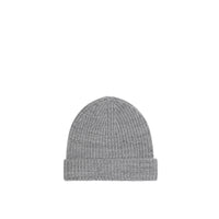 GREY MELANGE Bonnet en laine mélangée avec logo d'archive brodé