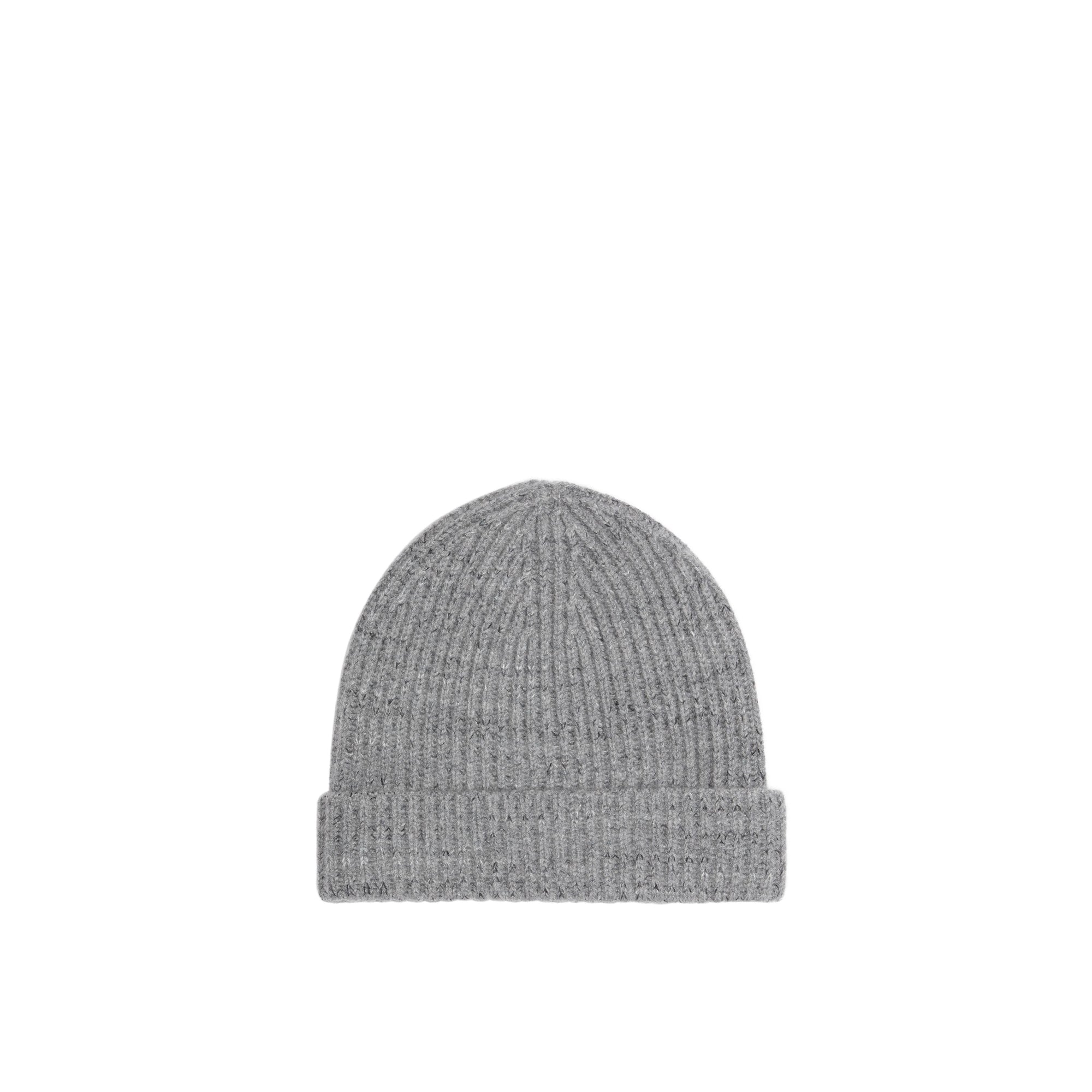 GREY MELANGE Bonnet en laine mélangée avec logo d'archive brodé