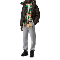 KHAKI Écharpe en cachemire à motif check et camouflage classique