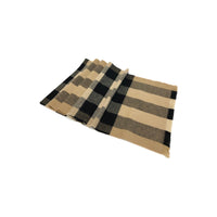 Écharpe à carreaux géants - Beige & noir
