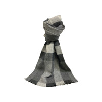 Écharpe à carreaux éclatés géants à franges x lash - Gris