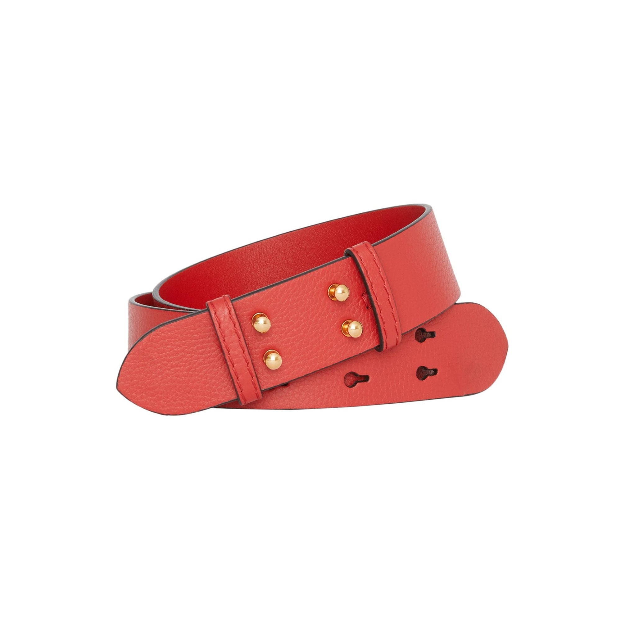 Ceinture en cuir grainé pour petit sac the belt - Rose cramoisi vif