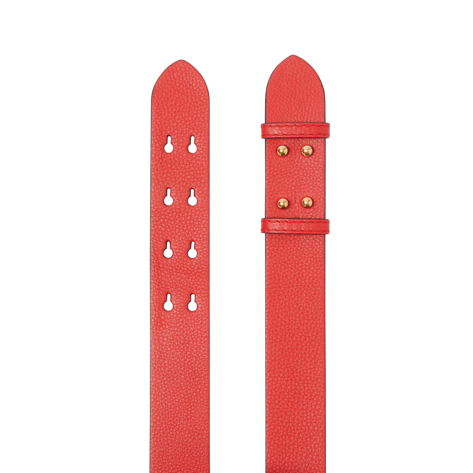 Ceinture en cuir grainé pour petit sac the belt - Rose cramoisi vif