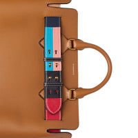 COGNAC Sac The Belt moyen en cuir avec détail color-block